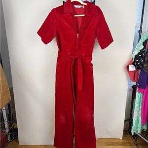 & other stories Red Corduroy Jumpsuit